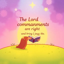 The Lord's commandments are right and bring joy to the heart.